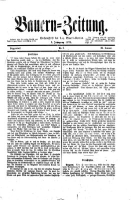 Bauern-Zeitung Donnerstag 20. Januar 1876