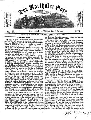 Rottaler Bote Mittwoch 9. Februar 1876