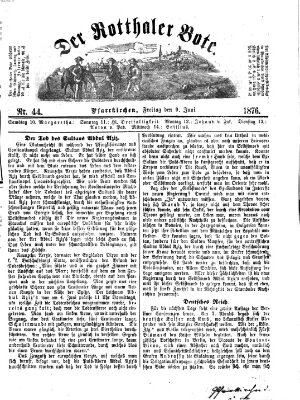Rottaler Bote Freitag 9. Juni 1876