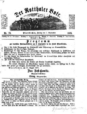 Rottaler Bote Freitag 1. September 1876