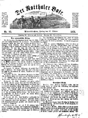 Rottaler Bote Freitag 27. Oktober 1876