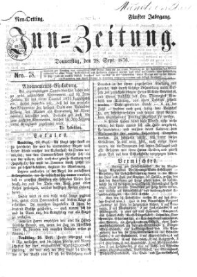 Inn-Zeitung Donnerstag 28. September 1876