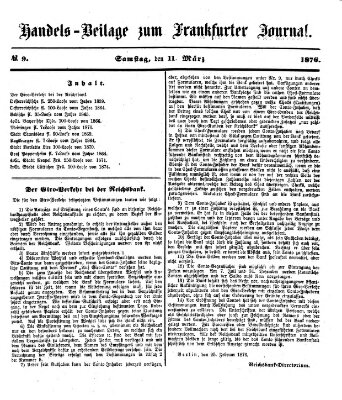 Frankfurter Journal Samstag 11. März 1876