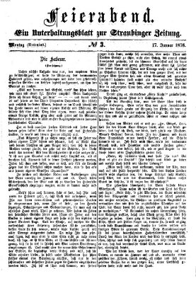 Feierabend (Straubinger Zeitung) Montag 17. Januar 1876