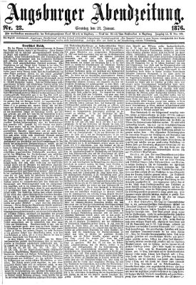 Augsburger Abendzeitung Sonntag 23. Januar 1876