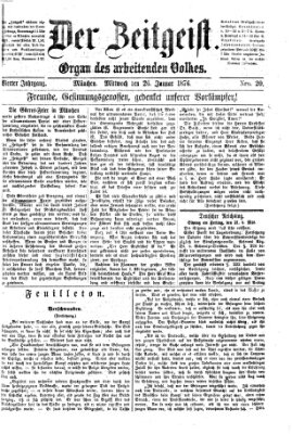 Der Zeitgeist Mittwoch 26. Januar 1876