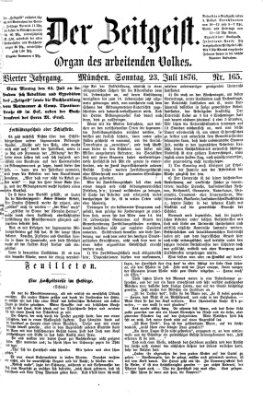 Der Zeitgeist Sonntag 23. Juli 1876