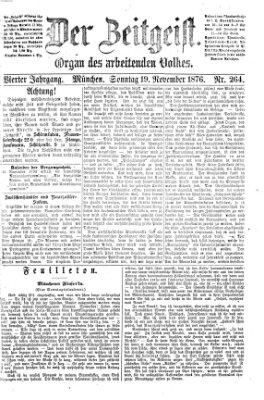 Der Zeitgeist Sonntag 19. November 1876
