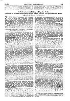 Deutsche Bauzeitung 〈Berlin〉 Samstag 30. September 1876