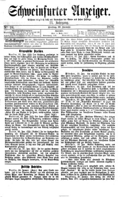 Schweinfurter Anzeiger Freitag 28. Januar 1876