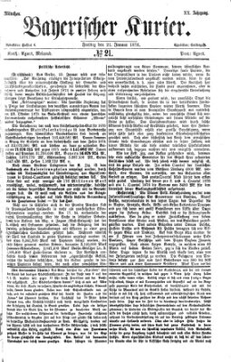 Bayerischer Kurier Freitag 21. Januar 1876