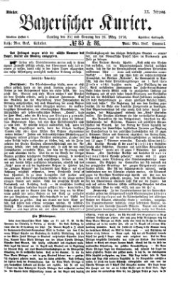 Bayerischer Kurier Samstag 25. März 1876
