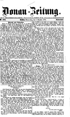 Donau-Zeitung Donnerstag 7. Dezember 1876