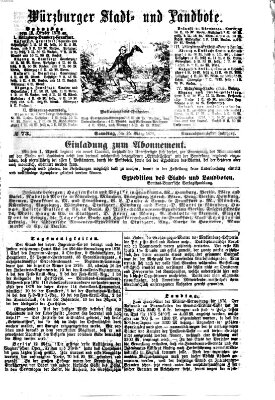 Würzburger Stadt- und Landbote Samstag 25. März 1876