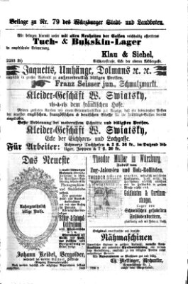 Würzburger Stadt- und Landbote Samstag 1. April 1876