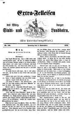 Extra-Felleisen (Würzburger Stadt- und Landbote) Sonntag 3. September 1876
