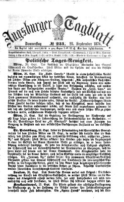 Augsburger Tagblatt Donnerstag 28. September 1876