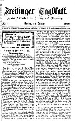 Freisinger Tagblatt (Freisinger Wochenblatt) Freitag 28. Januar 1876