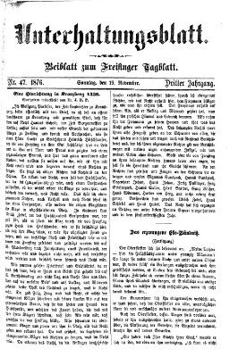 Freisinger Tagblatt (Freisinger Wochenblatt) Sonntag 19. November 1876