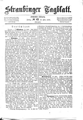 Straubinger Tagblatt Freitag 25. Februar 1876