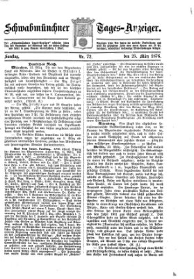 Schwabmünchner Tages-Anzeiger Samstag 25. März 1876