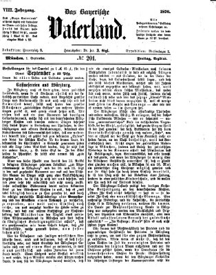 Das bayerische Vaterland Freitag 1. September 1876
