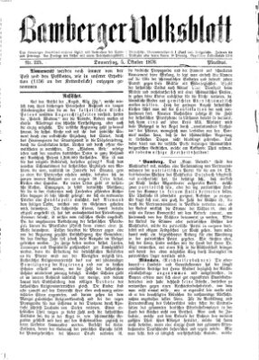 Bamberger Volksblatt Donnerstag 5. Oktober 1876
