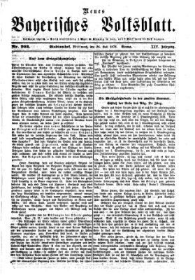 Neues bayerisches Volksblatt Mittwoch 26. Juli 1876