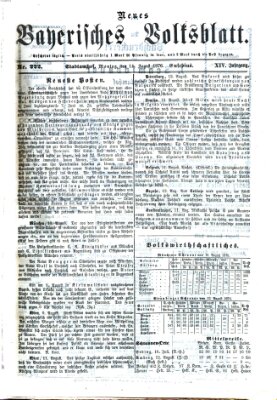 Neues bayerisches Volksblatt Montag 14. August 1876