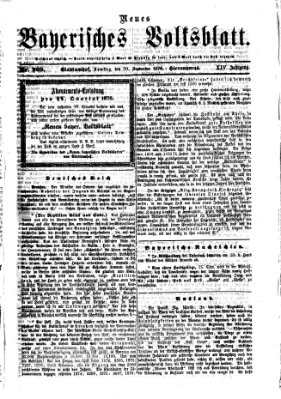 Neues bayerisches Volksblatt Samstag 30. September 1876