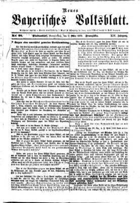 Neues bayerisches Volksblatt Donnerstag 9. März 1876