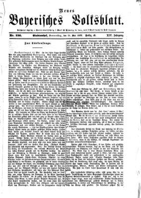 Neues bayerisches Volksblatt Donnerstag 18. Mai 1876