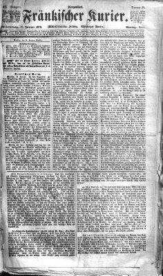 Fränkischer Kurier Montag 17. Januar 1876