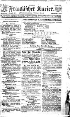Fränkischer Kurier Donnerstag 3. August 1876
