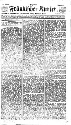 Fränkischer Kurier Sonntag 17. September 1876