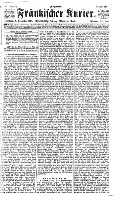Fränkischer Kurier Freitag 8. Dezember 1876