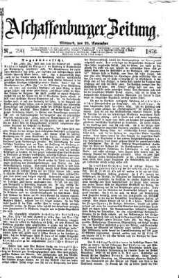 Aschaffenburger Zeitung Mittwoch 29. November 1876
