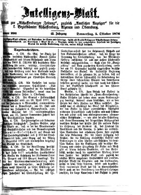Aschaffenburger Zeitung Donnerstag 5. Oktober 1876