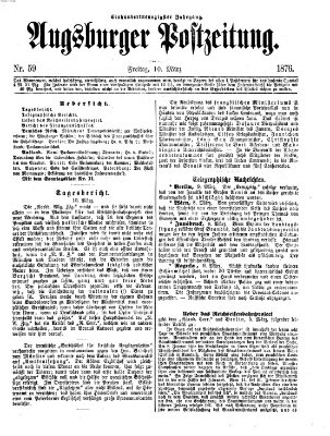 Augsburger Postzeitung Freitag 10. März 1876