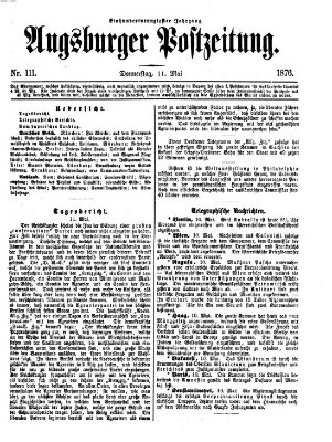 Augsburger Postzeitung Donnerstag 11. Mai 1876