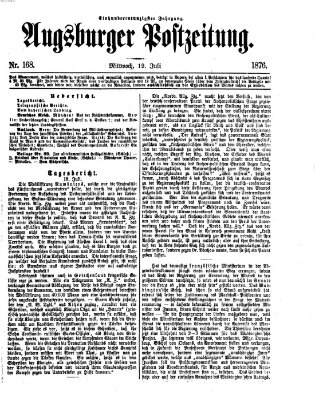 Augsburger Postzeitung Mittwoch 19. Juli 1876