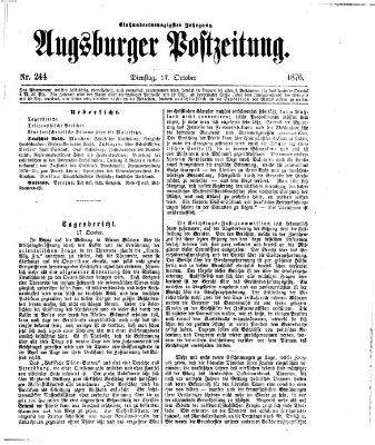 Augsburger Postzeitung Dienstag 17. Oktober 1876