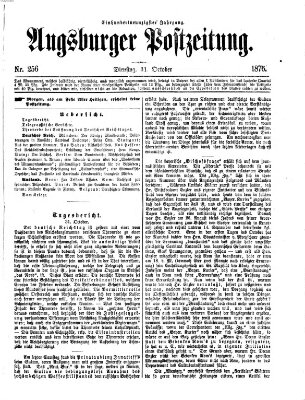 Augsburger Postzeitung Dienstag 31. Oktober 1876