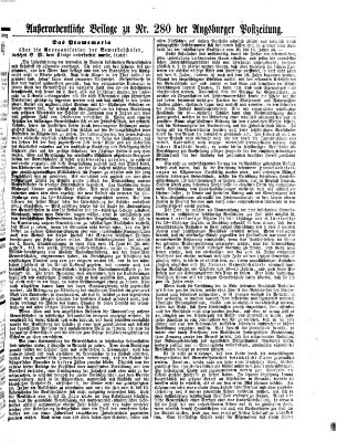 Augsburger Postzeitung Mittwoch 29. November 1876