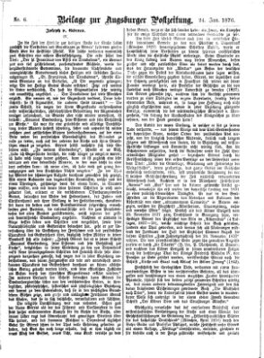 Augsburger Postzeitung Montag 24. Januar 1876