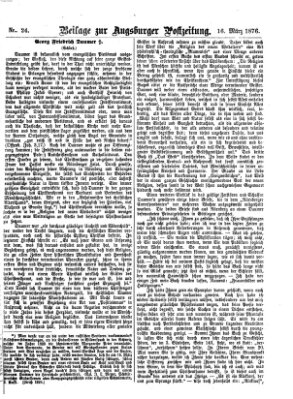 Augsburger Postzeitung Donnerstag 16. März 1876