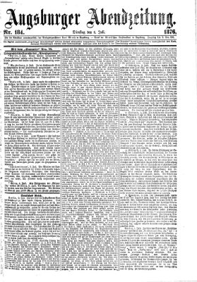 Augsburger Abendzeitung Dienstag 4. Juli 1876