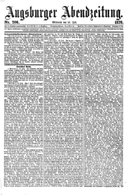 Augsburger Abendzeitung Mittwoch 26. Juli 1876