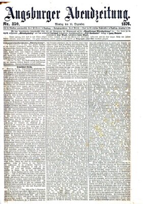 Augsburger Abendzeitung Montag 18. Dezember 1876