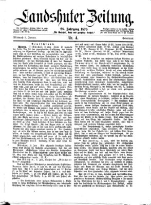 Landshuter Zeitung Mittwoch 5. Januar 1876